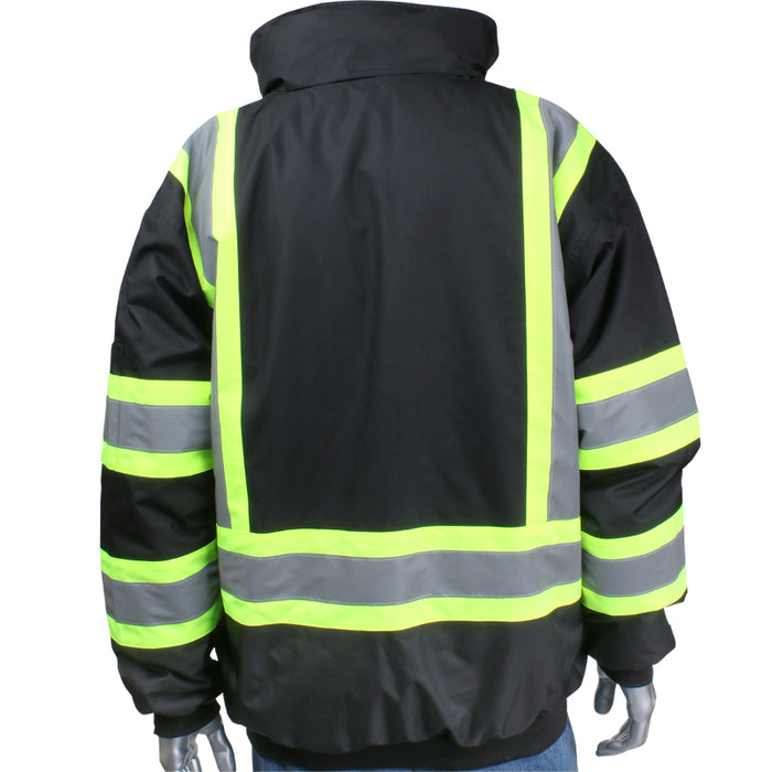 PIP® Hi Vis Two-Tone Bomber Jacket - ANSI Class 1 - Type O - Black - 331-1745