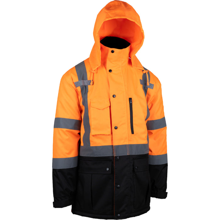 PIP® Hi Vis Value Coat with Quilted Insulation and Black Bottom - ANSI Type R Class 3 - 343-1758