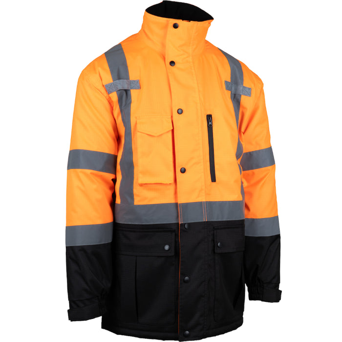 PIP® Hi Vis Value Coat with Quilted Insulation and Black Bottom - ANSI Type R Class 3 - 343-1758
