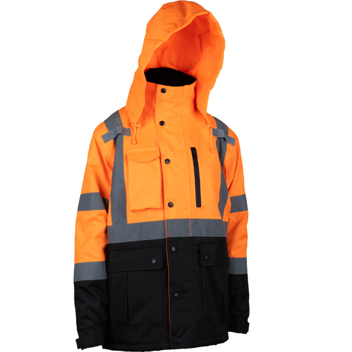 PIP® Hi Vis Women's Value Coat with Quilted Insulation and Black Bottom - ANSI Type R Class 3 - 343-1758W