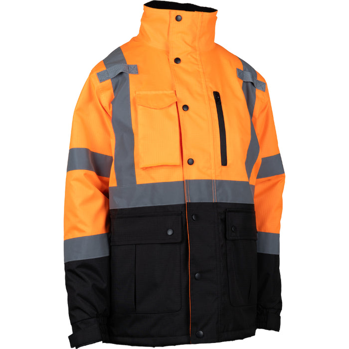 PIP® Hi Vis Women's Value Coat with Quilted Insulation and Black Bottom - ANSI Type R Class 3 - 343-1758W