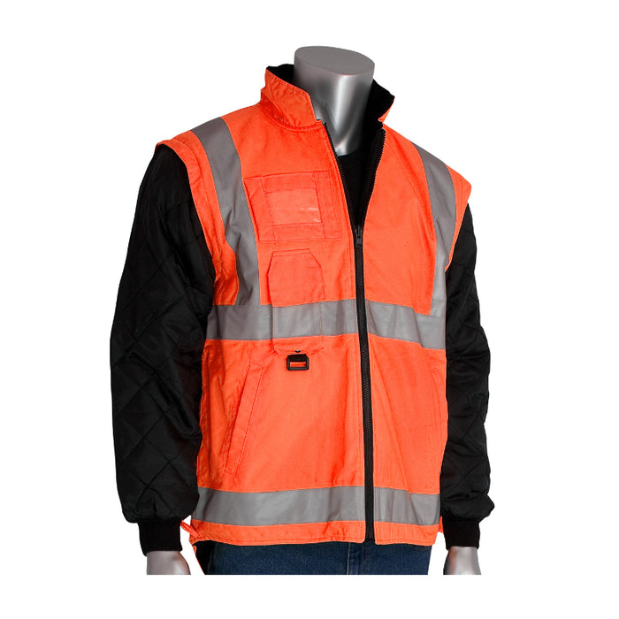 PIP® High Visibility 7-in-1 All Conditions Coat - Inner Jacket - Vest Combination - ANSI Class 3 Type R - 343-1756