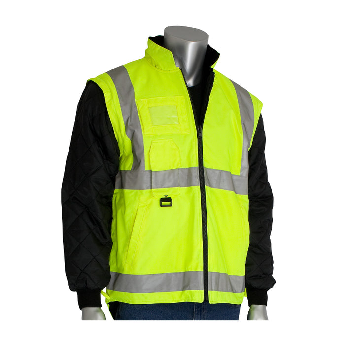 PIP® High Visibility 7-in-1 All Conditions Coat - Inner Jacket - Vest Combination - ANSI Class 3 Type R - 343-1756