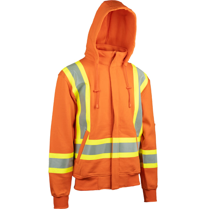 PIP® High Visibility AR/FR Fleece Zip Hoodie - X-Back - Orange - 385-1226FR