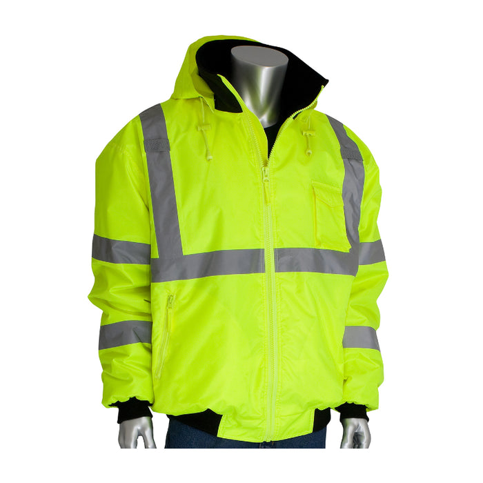 PIP® High Visibility Bomber Jacket with Zip out fleece liner - ANSI Type R Class 3 - 333-1762