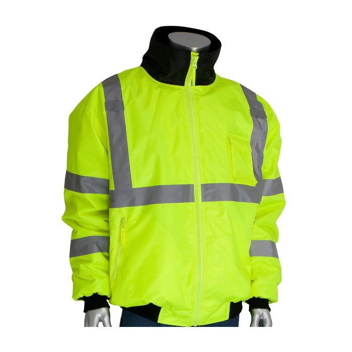 PIP® High Visibility Bomber Jacket with Zip out fleece liner - ANSI Type R Class 3 - 333-1762