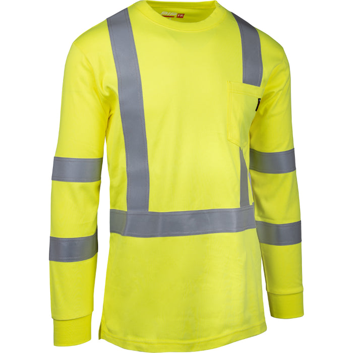 PIP® High Visibility Crew Neck Long Sleeve T-Shirt - ANSI Type R Class 3 - 315-1355FR