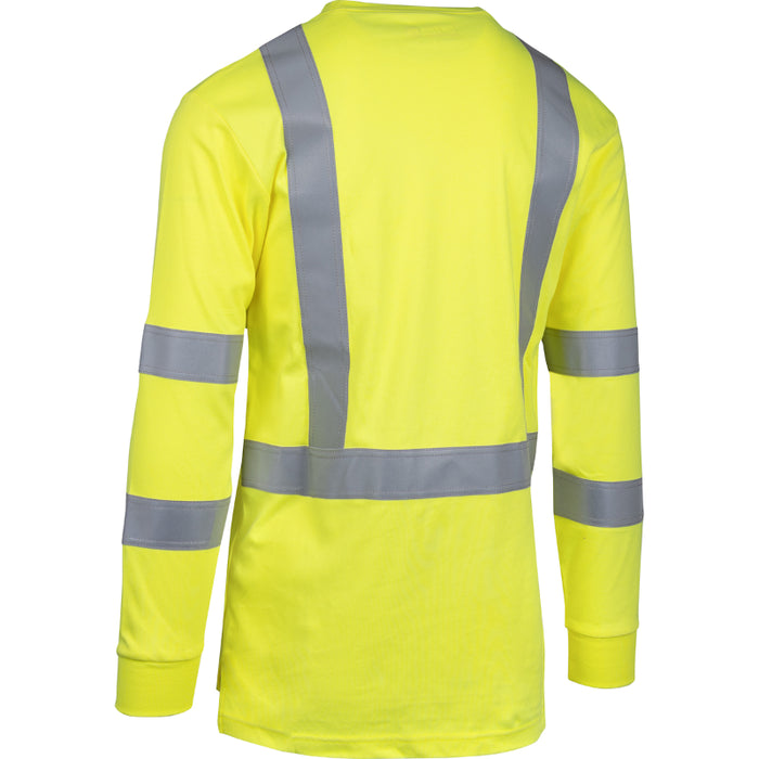 PIP® High Visibility Crew Neck Long Sleeve T-Shirt - ANSI Type R Class 3 - 315-1355FR