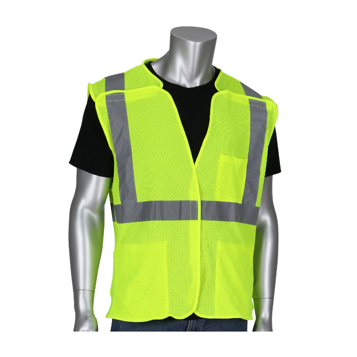 PIP®  High Visibility Mesh Breakaway Safety Vest - ANSI Class 2 Type R - 302-5PMV