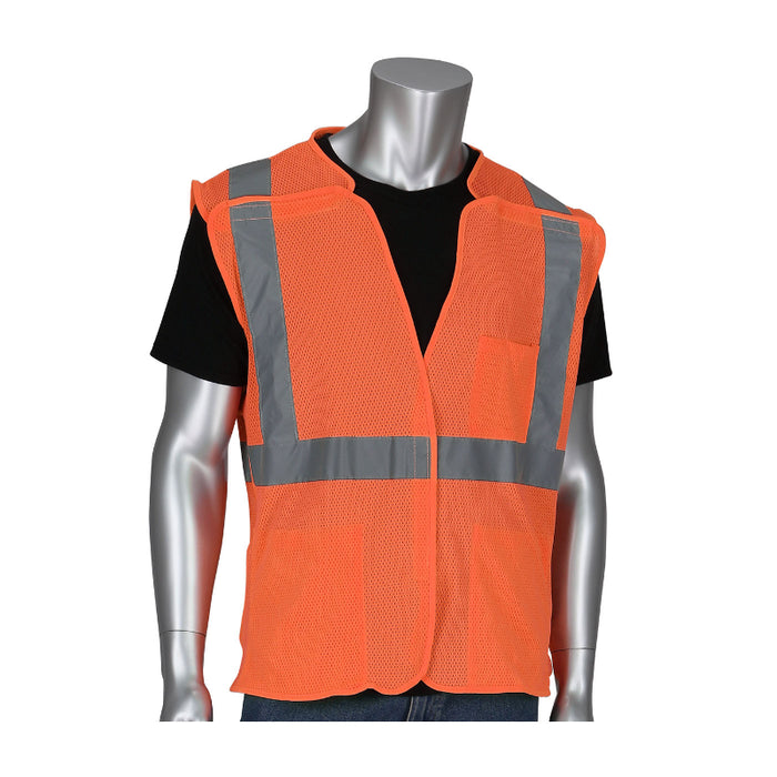 PIP®  High Visibility Mesh Breakaway Safety Vest - ANSI Class 2 Type R - 302-5PMV