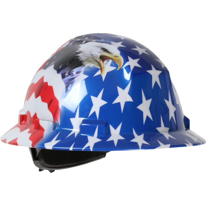 PIP® Kilimanjaro™ Full Brim Hard Hat with HDPE Shell - Wheel Ratchet Adjustment - 280-HP641R-USA
