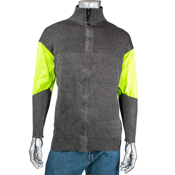 Kut Gard® ATA® PreventWear™ Blended Cut Resistant Jacket - Hi-Vis Sleeves - J100SP-3CM-HVB-TL