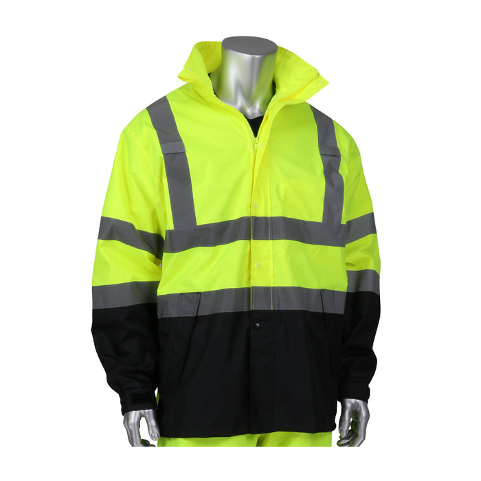 PIP® Viz™ Hi Vis All Purpose Waterproof Jacket with Black Bottom - 353-1200