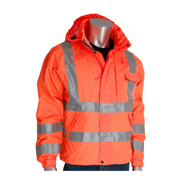 PIP® VizPLUS™ Hi Vis Heavy Duty Waterproof Breathable Jacket - ANSI Class 3 Type R - 353-2000