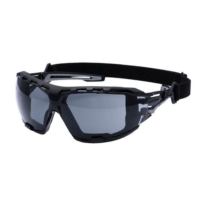 Portwest® Anthracite Wraparound Plus Safety Glasses - PR02
