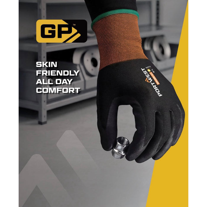 Portwest® Cut Resistant Gloves - ANSI Cut Level - A1 - Food Safe - Black - A371