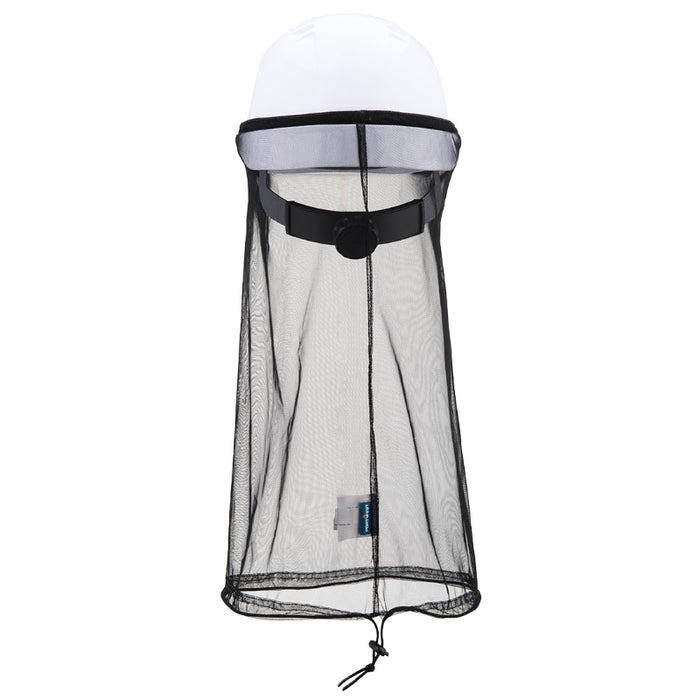 Portwest® Fine Mesh Packable Helmet Insect Net with Elastic Strap- Black - HA34