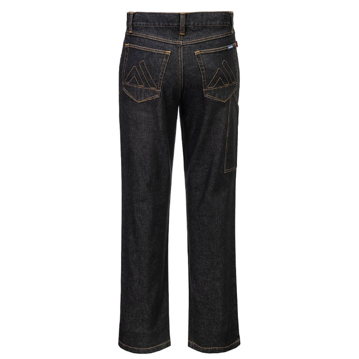 PORTWEST® Flame Resistant (FR) Stretch Denim Work Jeans - Black - FR54