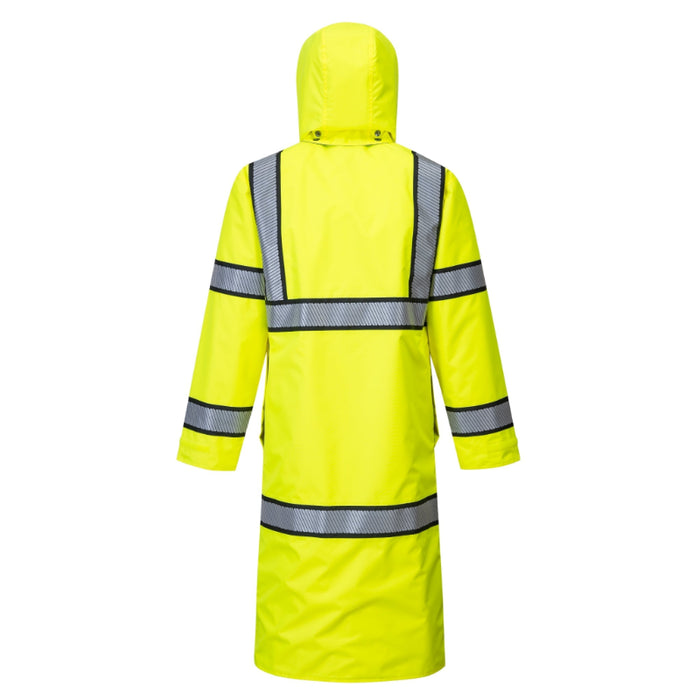 PORTWEST Hi Vis Reversible Waterproof Trench coat ANSI Class 3 UH447