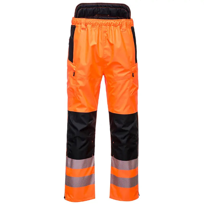 PORTWEST® Extreme Waterproof High Visibility Rain Pants - Yellow / Black - PW342