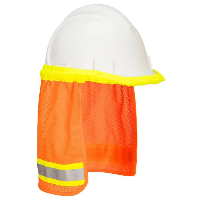 PORTWEST® Hi Vis Sun Shade Head & Neck Cover - 1" Reflective Silver Tape - Yellow - HA16
