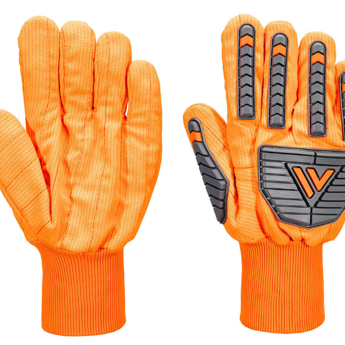 Portwest® Impact Cotton Hot Mill ANSI Cut - A2 Glove - pack of 12 - Orange - A060