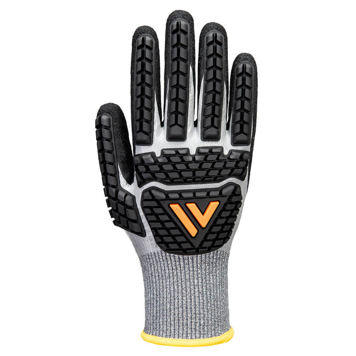 Portwest® Impact F13 Nitrile Foam TPR Waterproof ANSI Cut - A6 Glove - Gray/Black - AP54