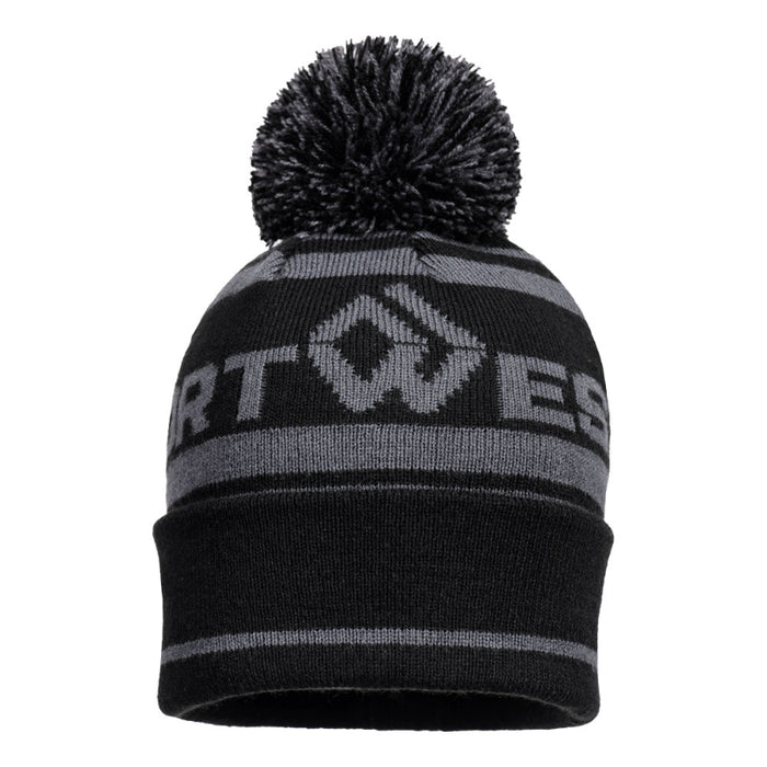 Portwest® Knit Acrylic Windproof Beanie Stocking Hat - Metal Gray - B036