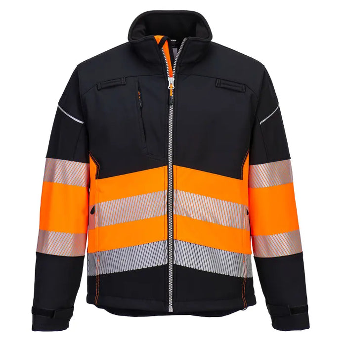 PORTWEST® PW3 Hi-Vis Waterproof Softshell Jacket - ANSI Class 1 - PW375