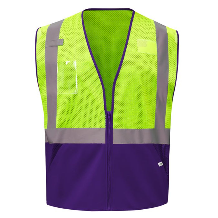GSS Safety High Visibility ECO, REPREVE® Recycled Polyester Colored ANSI Class 2 Type R Vest - 1013/1019