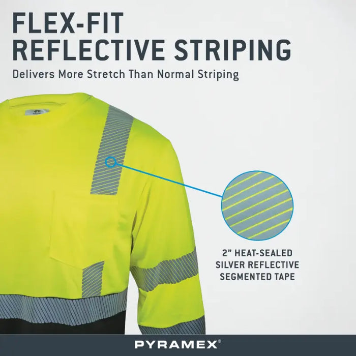 Pyramex® High Visibility Moisture Wicking T-Shirt - ANSI Class 3 Type R - RLTS22B