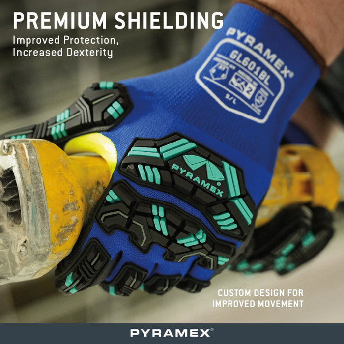 Pyramex® Micro-Foam Nitrile Grip Gloves - Level 2 Impact - GL601B