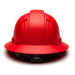pyramex-ridgeline-full-brim-hard-hat-4-point-ratchet-suspension-matte-red-graphite-hp54121-12-pack
