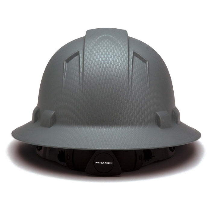 pyramex-ridgeline-full-brim-hard-hat-4-point-ratchet-suspension-silver-graphite-hp54123-12-pack
