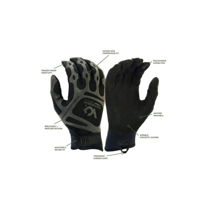 Pyramex® Venturegear Compression Fit Training Gloves - Black - VGTG10