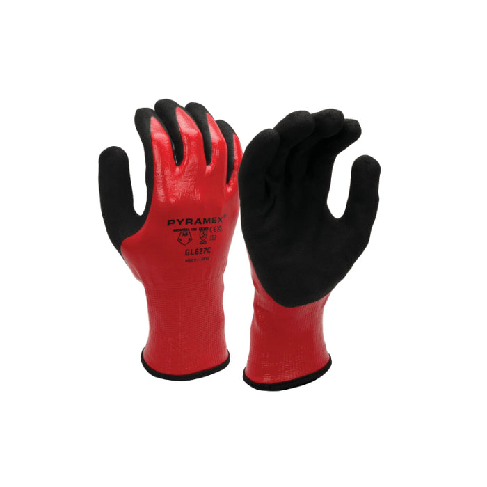 Pyramex® Waterproof Double-Dipped Sandy Nitrile Cut Gloves - ANSI Cut Level - A5 - GL627C