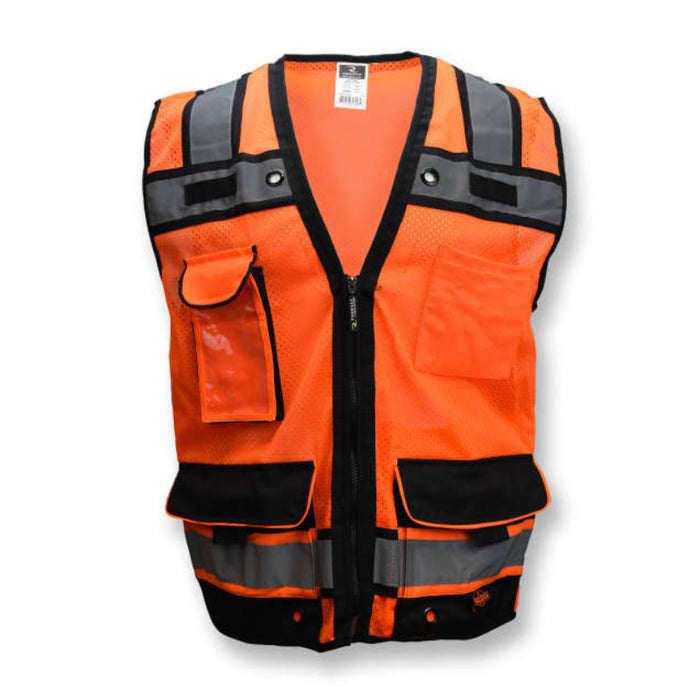 Radians Heavy Duty Surveyor Vest with Zipper ANSI Class 2 Type R -  SV65