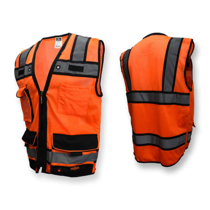 Radians Heavy Duty Surveyor Vest with Zipper ANSI Class 2 Type R -  SV65