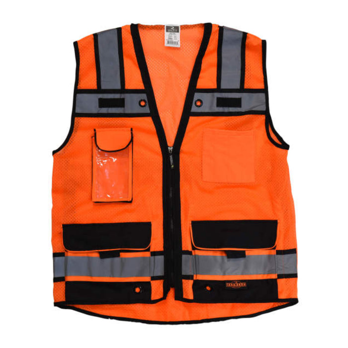 Radians Heavy Duty Surveyor Vest with Zipper ANSI Class 2 Type R -  SV65