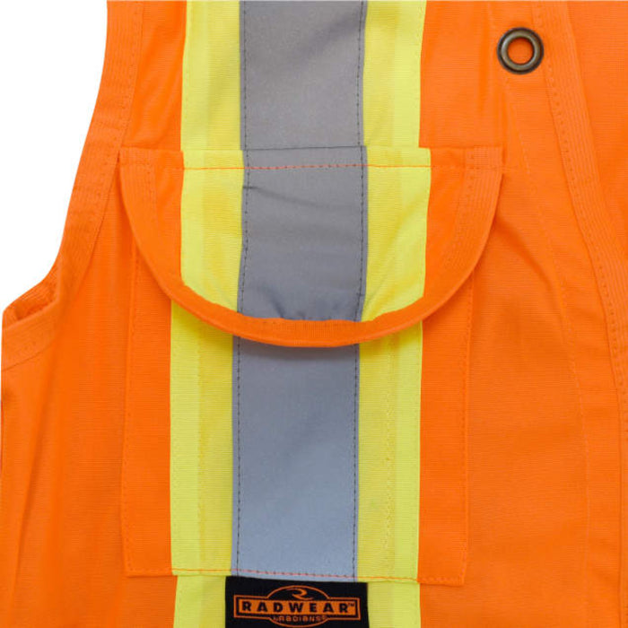 Radians Hi Vis ANSI Class 2 Type R Heavy Duty Safety Vest with Back Pouch X-Back - SV030X-2