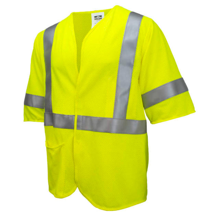 Radians Hi Vis Premium Mesh Modacrylic FR Vest ANSI Class 3 Type R - SV97-M3VGMFR