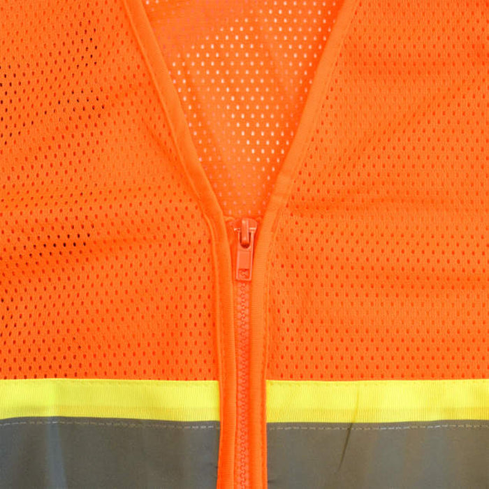 Radians High Visibility ANSI Class 2 Type R Self Extinguishing Two-Tone Trim Safety Vest - SV225