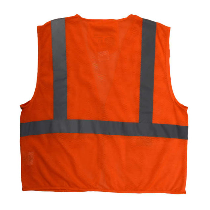 Radians High Visibility ANSI Class 2 Type R Self-Extinguishing Safety Vest with Zipper - SV25