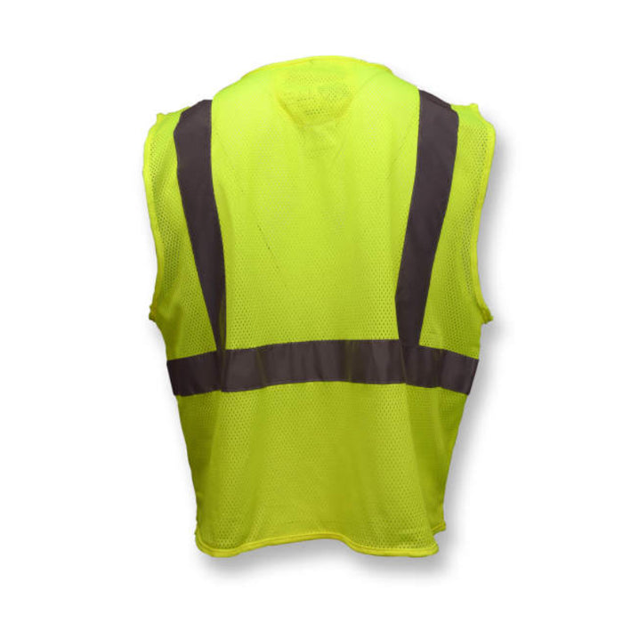Radians High Visibility ANSI Class 2 Type R Self-Extinguishing Safety Vest with Zipper - SV25