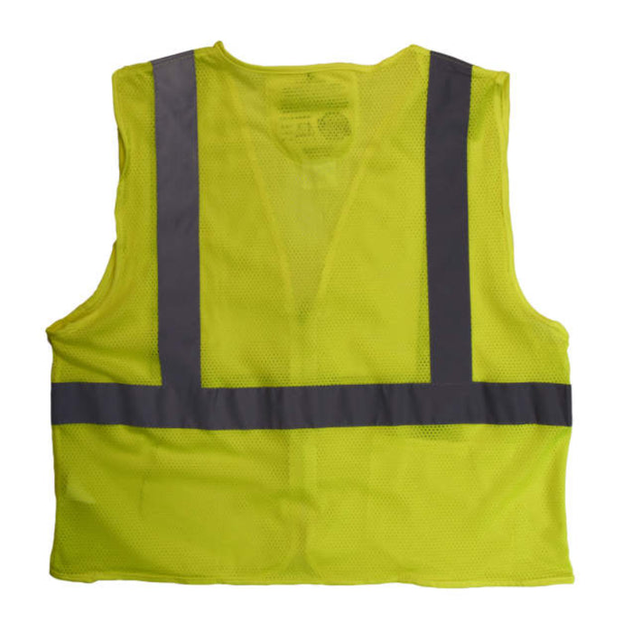 Radians High Visibility ANSI Class 2 Type R Self-Extinguishing Safety Vest with Zipper - SV25