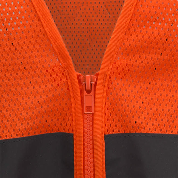 Radians High Visibility Economy Type R ANSI Class 2 Mesh Safety Vest with Zipper - SV2Z
