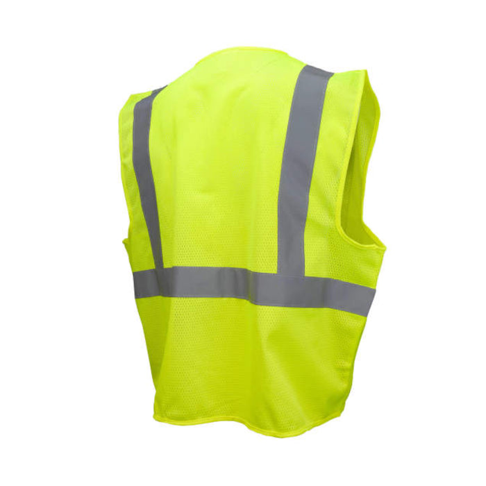 Radians High Visibility Economy Type R ANSI Class 2 Mesh Safety Vest with Zipper - SV2Z