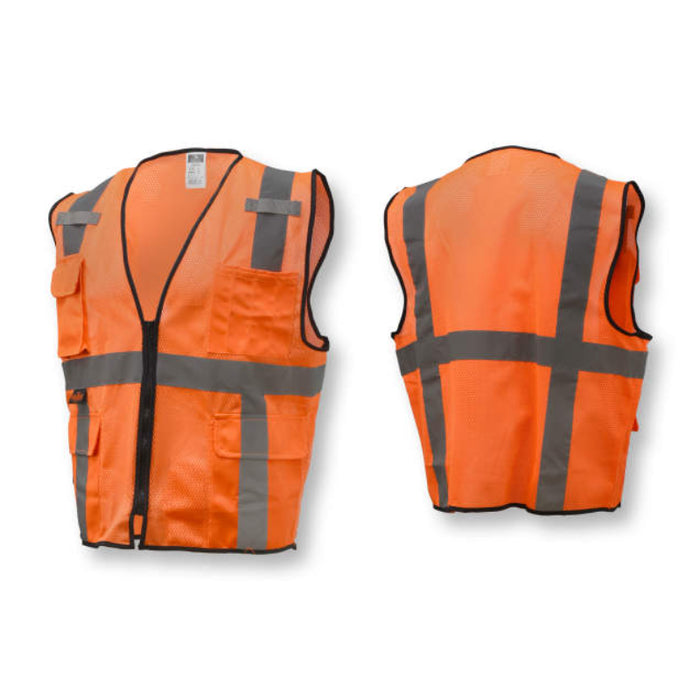 Radians High Visibility Economy Type R ANSI Class 2 Mesh Surveyor Safety Vest - SV7E
