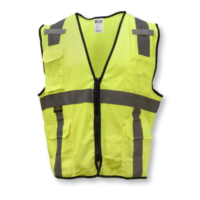 Radians High Visibility Economy Type R ANSI Class 2 Mesh Surveyor Safety Vest - SV7E