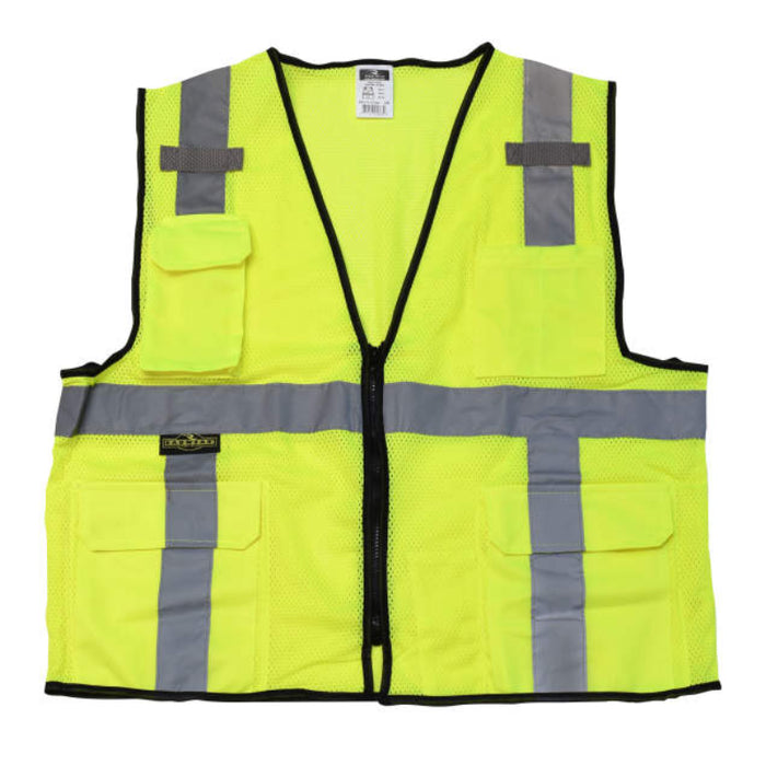 Radians High Visibility Economy Type R ANSI Class 2 Mesh Surveyor Safety Vest - SV7E